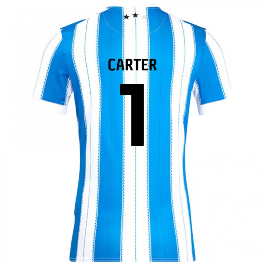 Criança Camisola Laura Carter #1 Azul Branco Principal 2024/25 Camisa Brasil