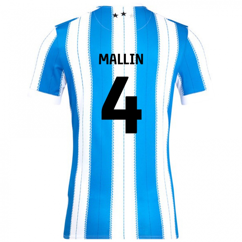 Criança Camisola Kate Mallin #4 Azul Branco Principal 2024/25 Camisa Brasil