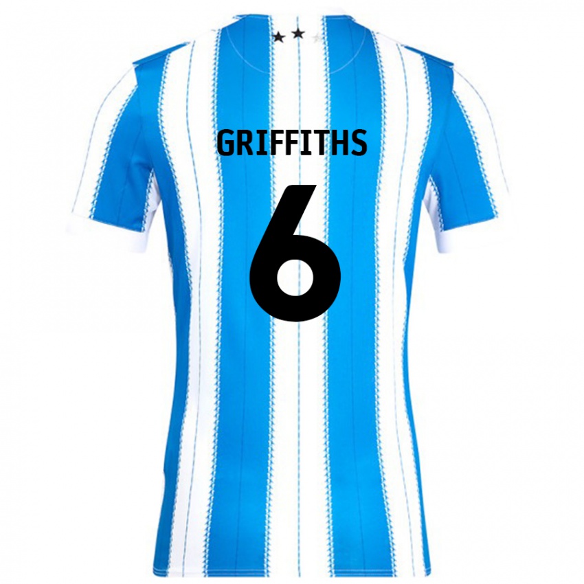 Criança Camisola Lauren Griffiths #6 Azul Branco Principal 2024/25 Camisa Brasil