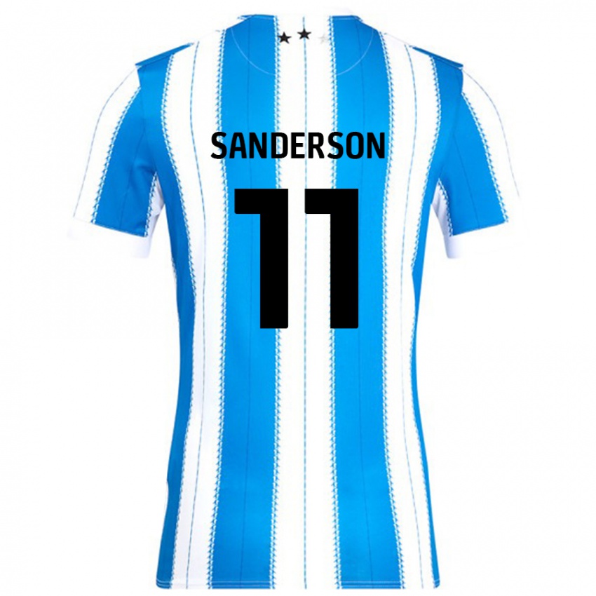 Criança Camisola Brittany Sanderson #11 Azul Branco Principal 2024/25 Camisa Brasil