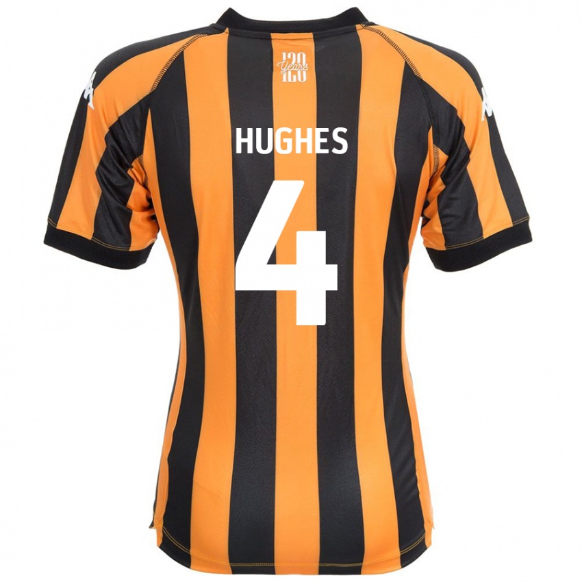 Criança Camisola Charlie Hughes #4 Âmbar Negro Principal 2024/25 Camisa Brasil