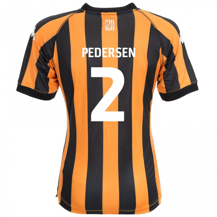 Criança Camisola Eden Pedersen #2 Âmbar Negro Principal 2024/25 Camisa Brasil