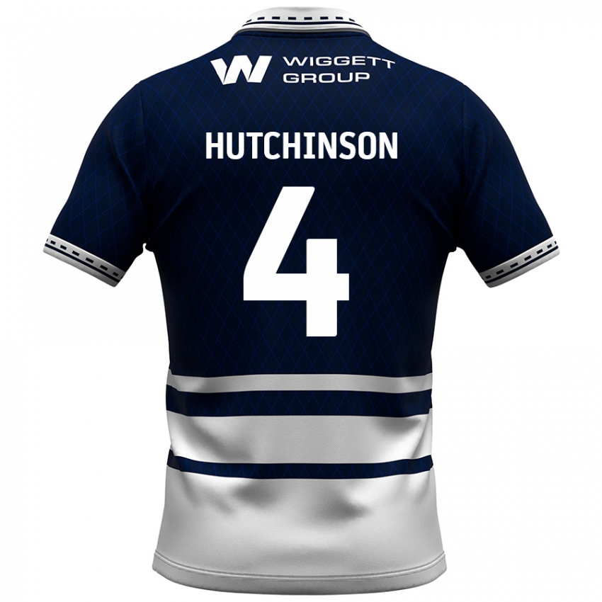 Criança Camisola Shaun Hutchinson #4 Azul Marinho Branco Principal 2024/25 Camisa Brasil