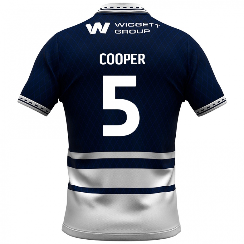 Criança Camisola Jake Cooper #5 Azul Marinho Branco Principal 2024/25 Camisa Brasil