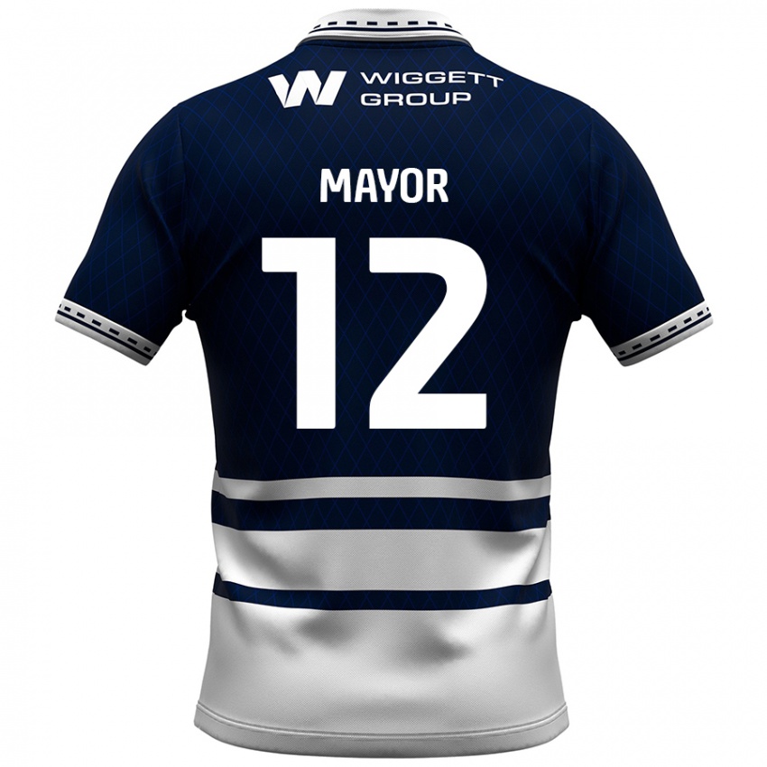 Criança Camisola Adam Mayor #12 Azul Marinho Branco Principal 2024/25 Camisa Brasil