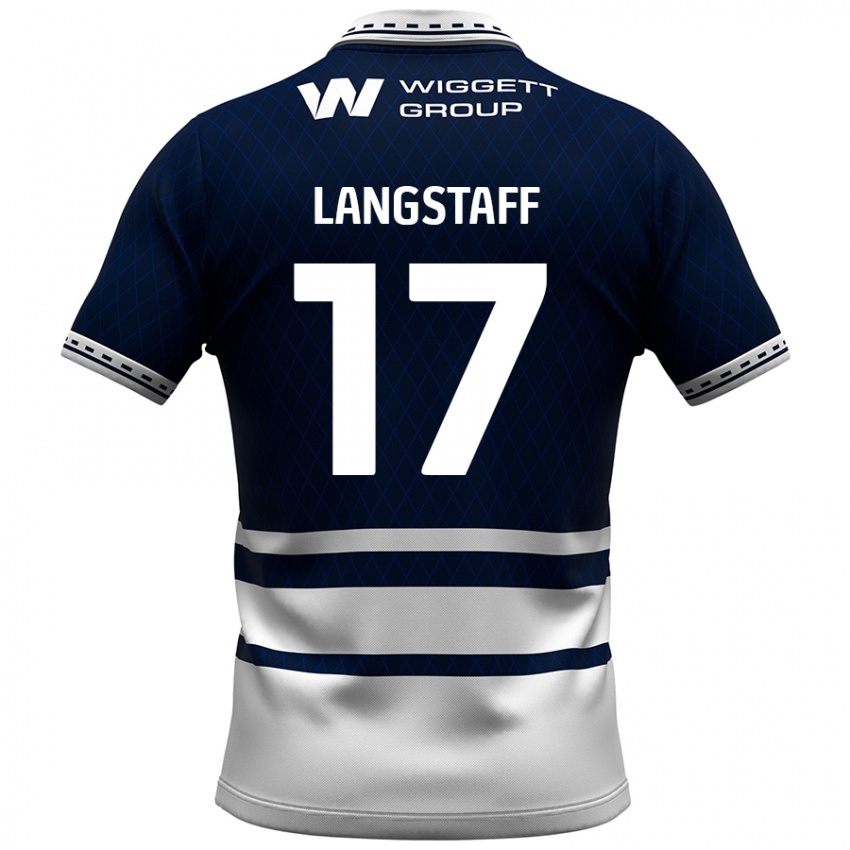 Criança Camisola Macaulay Langstaff #17 Azul Marinho Branco Principal 2024/25 Camisa Brasil