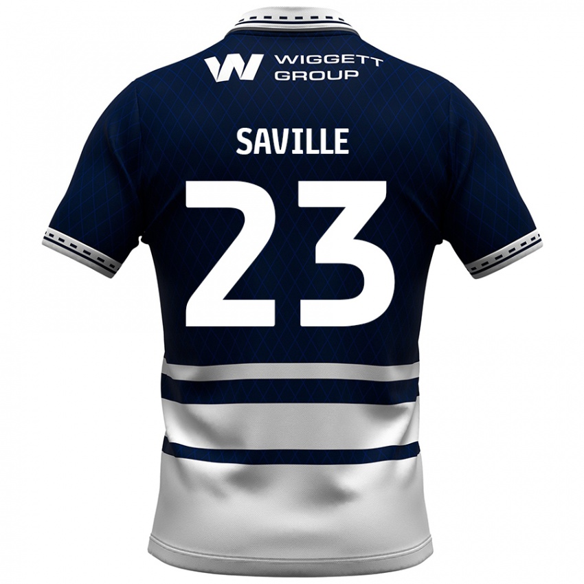 Criança Camisola George Saville #23 Azul Marinho Branco Principal 2024/25 Camisa Brasil