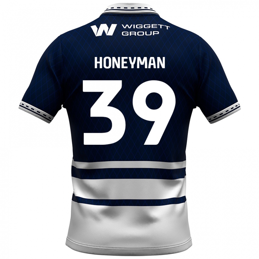 Criança Camisola George Honeyman #39 Azul Marinho Branco Principal 2024/25 Camisa Brasil