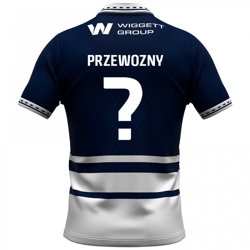 Criança Camisola Jakub Przewozny #0 Azul Marinho Branco Principal 2024/25 Camisa Brasil