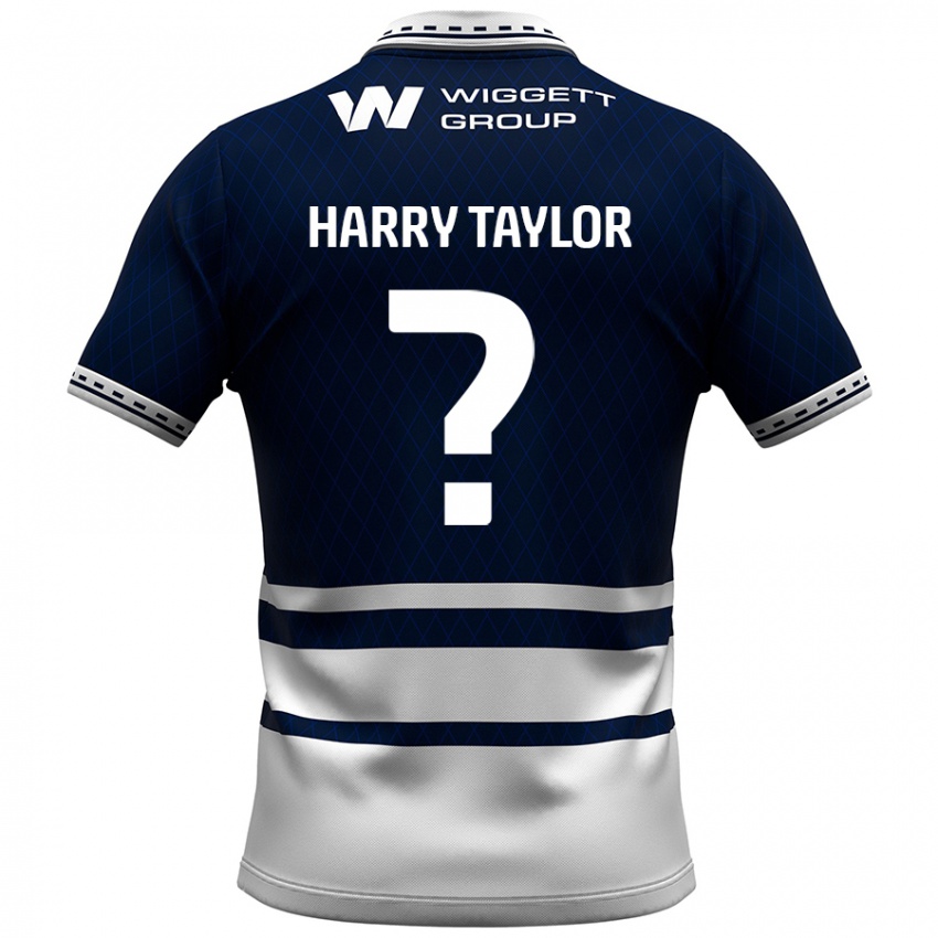 Criança Camisola Harry Taylor #0 Azul Marinho Branco Principal 2024/25 Camisa Brasil