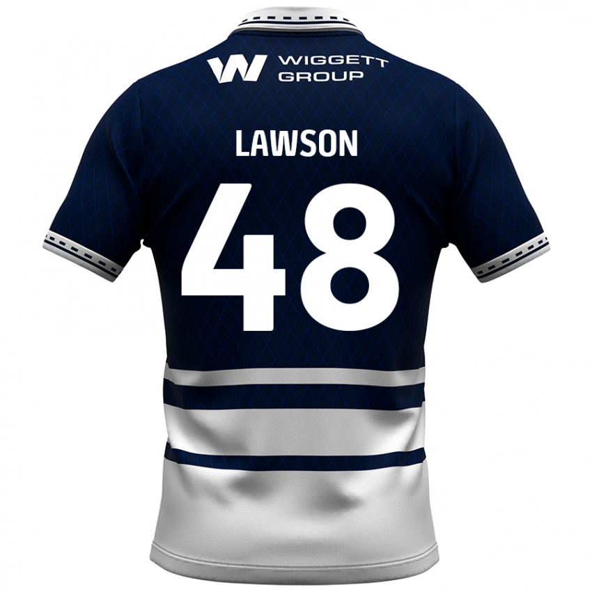 Criança Camisola Sha'mar Lawson #48 Azul Marinho Branco Principal 2024/25 Camisa Brasil