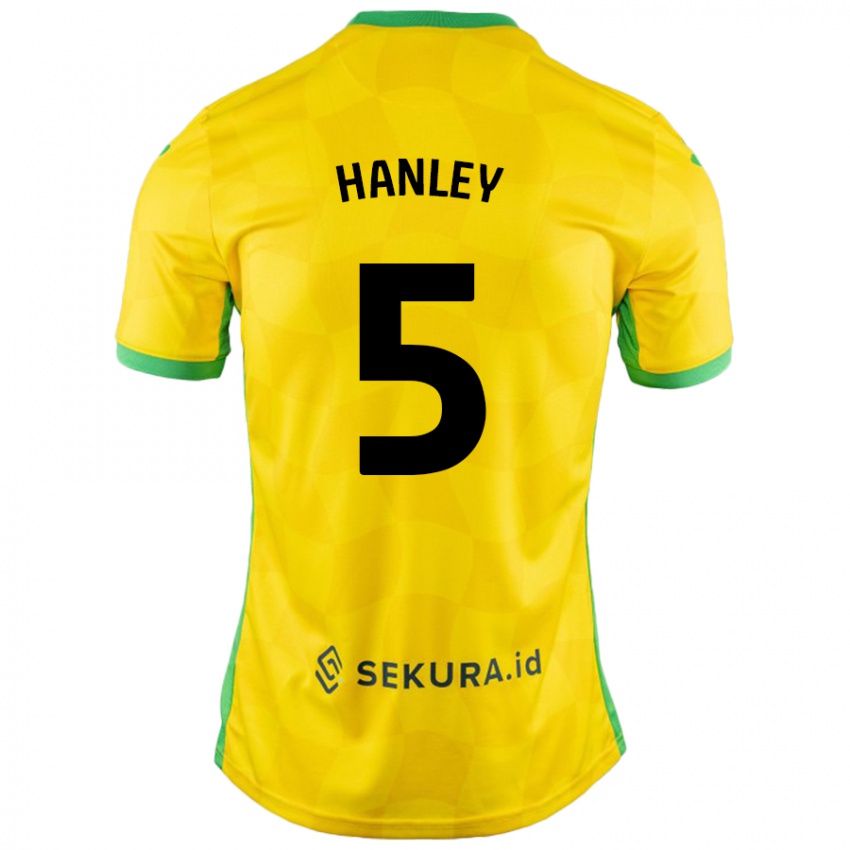 Criança Camisola Grant Hanley #5 Verde Amarelo Principal 2024/25 Camisa Brasil