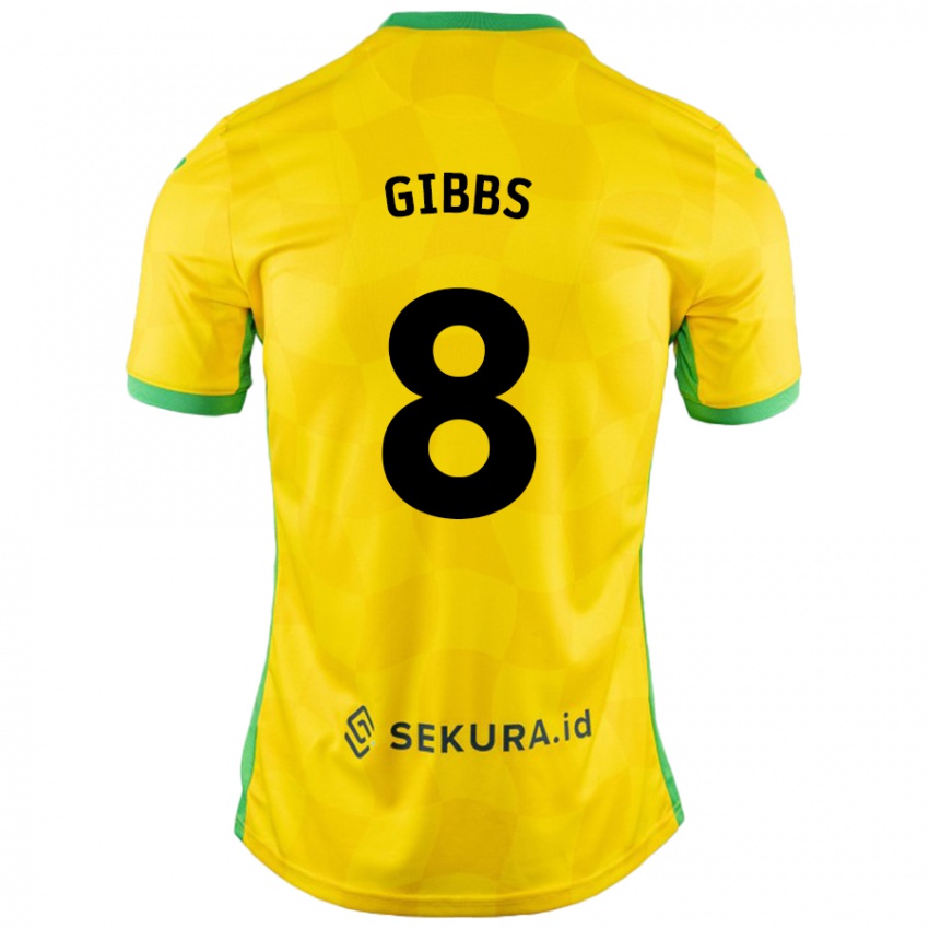 Criança Camisola Liam Gibbs #8 Verde Amarelo Principal 2024/25 Camisa Brasil