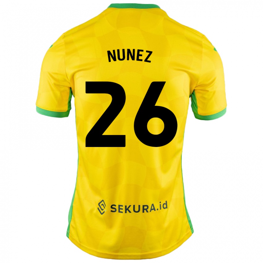 Criança Camisola Marcelino Núñez #26 Verde Amarelo Principal 2024/25 Camisa Brasil