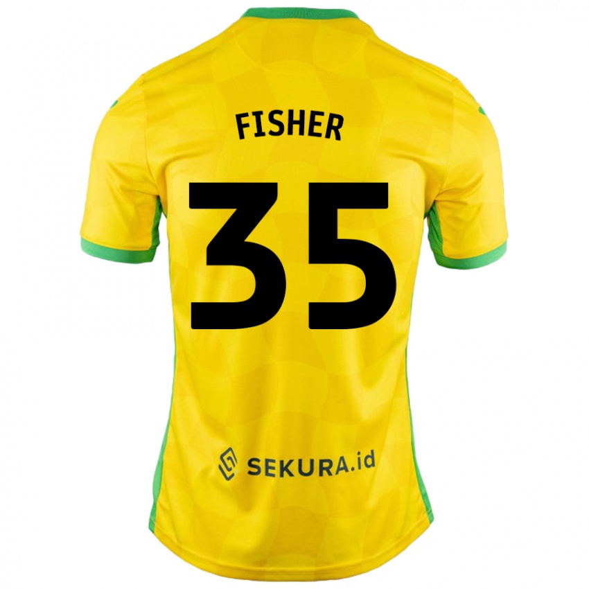 Criança Camisola Kellen Fisher #35 Verde Amarelo Principal 2024/25 Camisa Brasil