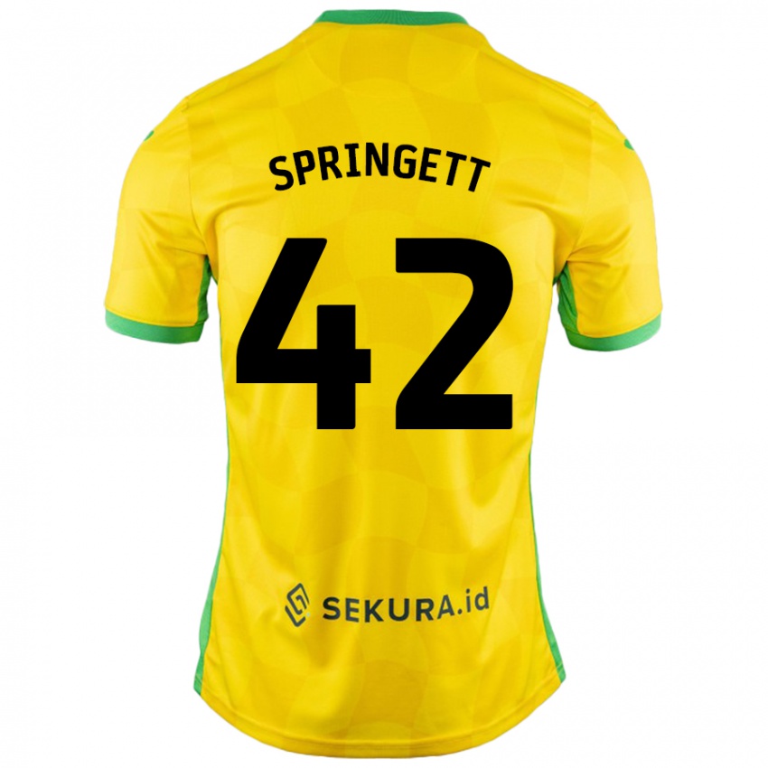 Criança Camisola Tony Springett #42 Verde Amarelo Principal 2024/25 Camisa Brasil