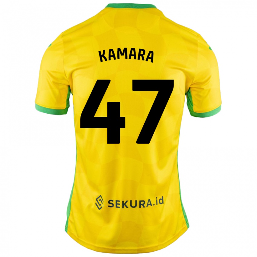 Criança Camisola Abu Kamara #47 Verde Amarelo Principal 2024/25 Camisa Brasil