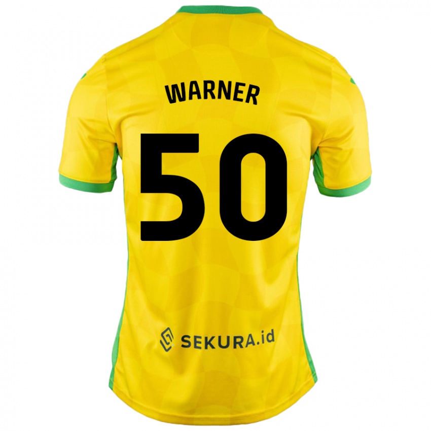 Criança Camisola Jaden Warner #50 Verde Amarelo Principal 2024/25 Camisa Brasil