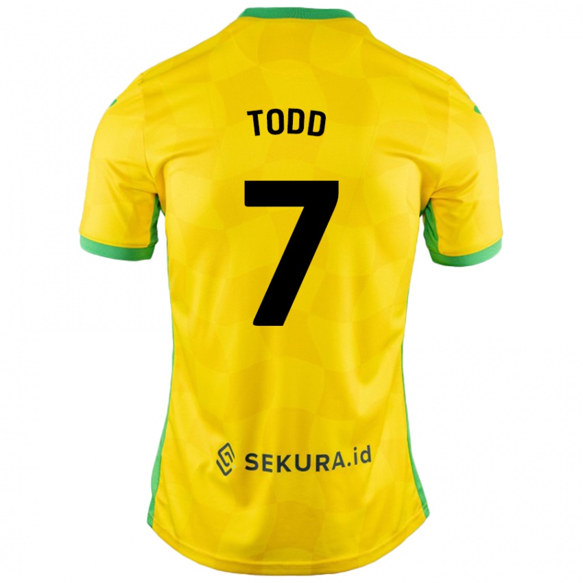 Criança Camisola Megan Todd #7 Verde Amarelo Principal 2024/25 Camisa Brasil