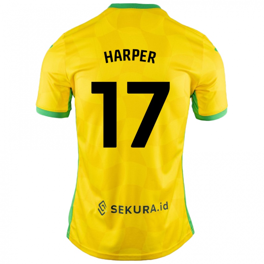 Criança Camisola Jess Harper #17 Verde Amarelo Principal 2024/25 Camisa Brasil