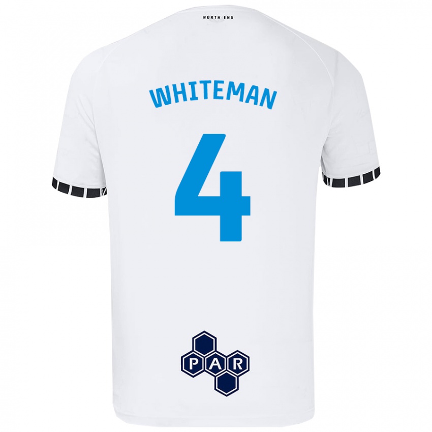 Criança Camisola Ben Whiteman #4 Branco Principal 2024/25 Camisa Brasil