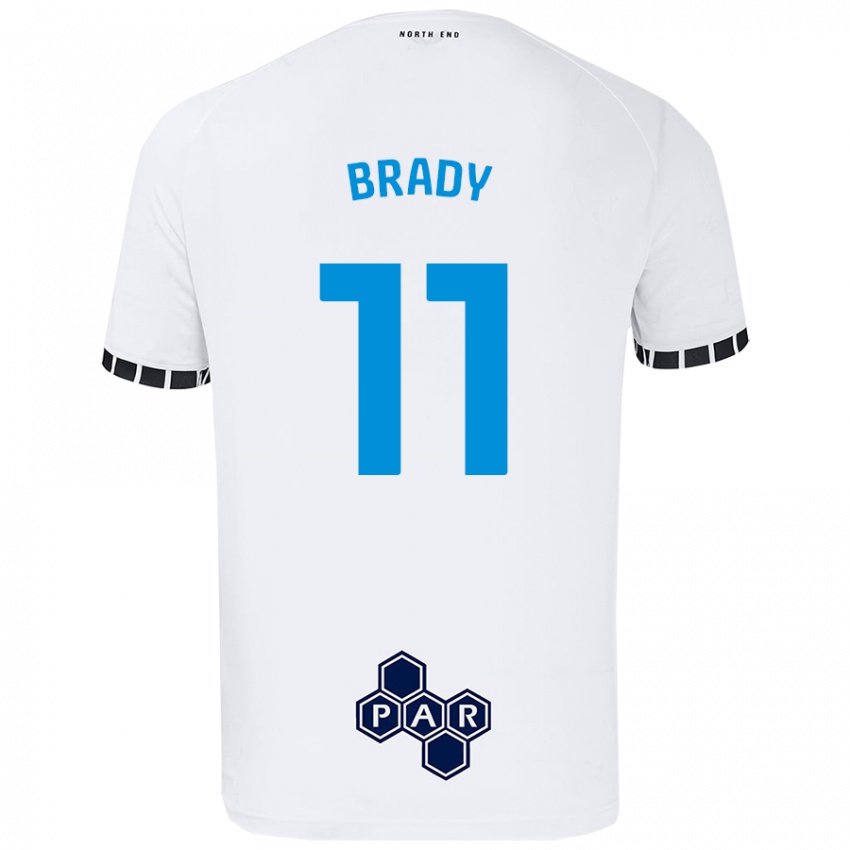 Criança Camisola Robbie Brady #11 Branco Principal 2024/25 Camisa Brasil