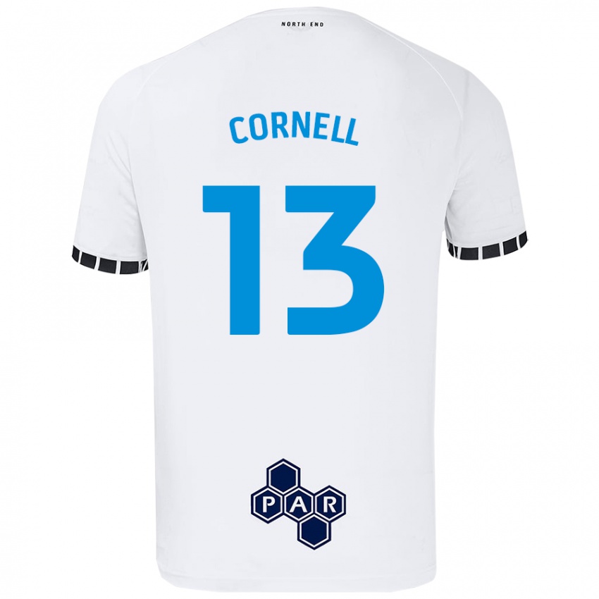 Criança Camisola David Cornell #13 Branco Principal 2024/25 Camisa Brasil