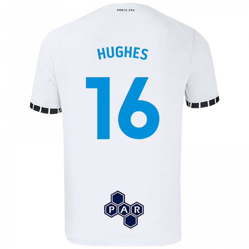 Criança Camisola Andrew Hughes #16 Branco Principal 2024/25 Camisa Brasil