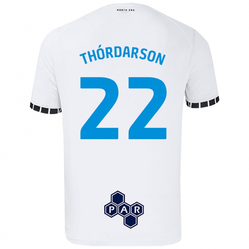 Criança Camisola Stefán Teitur Thórdarson #22 Branco Principal 2024/25 Camisa Brasil