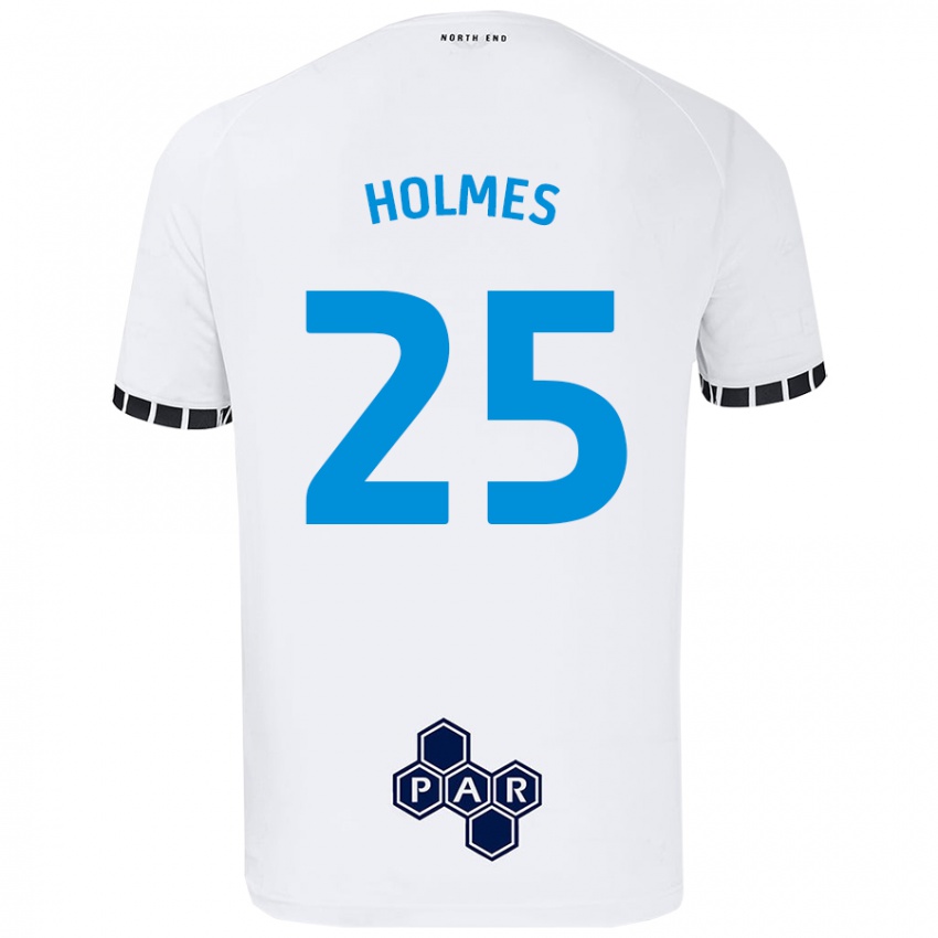 Criança Camisola Duane Holmes #25 Branco Principal 2024/25 Camisa Brasil