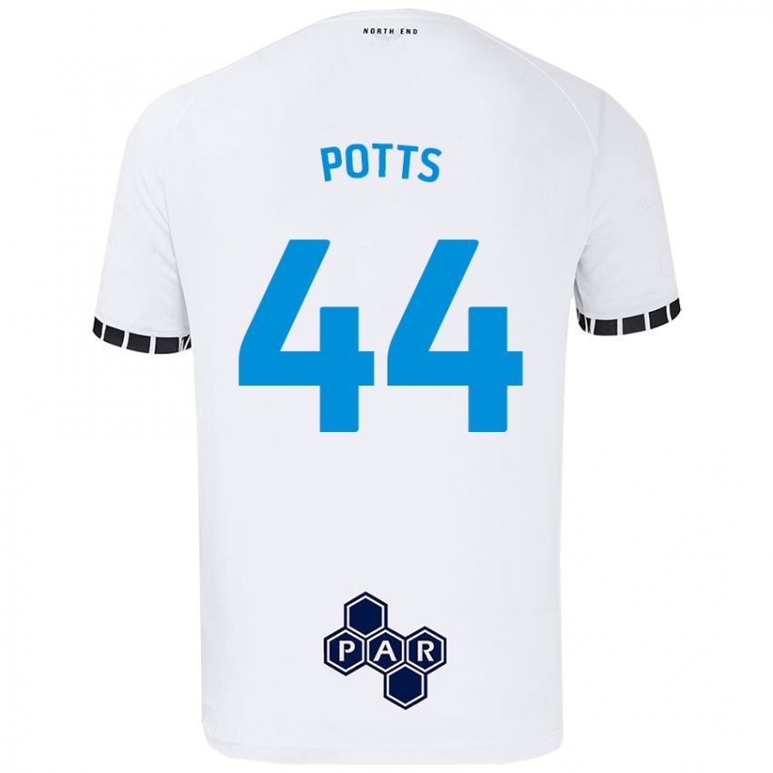 Criança Camisola Brad Potts #44 Branco Principal 2024/25 Camisa Brasil