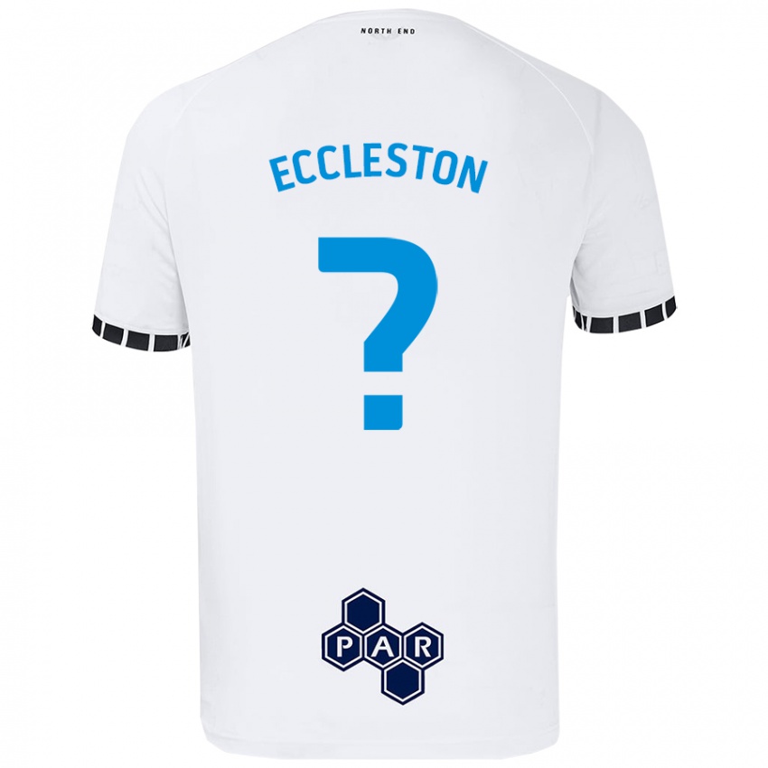 Criança Camisola Ethan Eccleston #0 Branco Principal 2024/25 Camisa Brasil