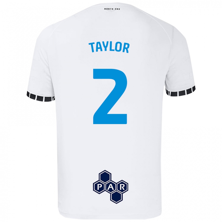 Criança Camisola Alex Taylor #2 Branco Principal 2024/25 Camisa Brasil