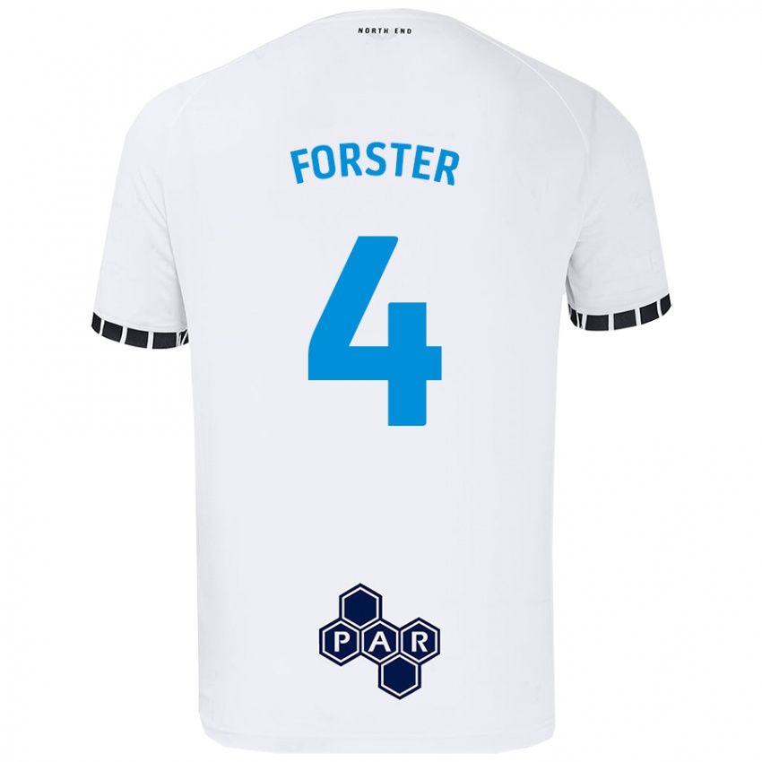 Criança Camisola Hannah Forster #4 Branco Principal 2024/25 Camisa Brasil