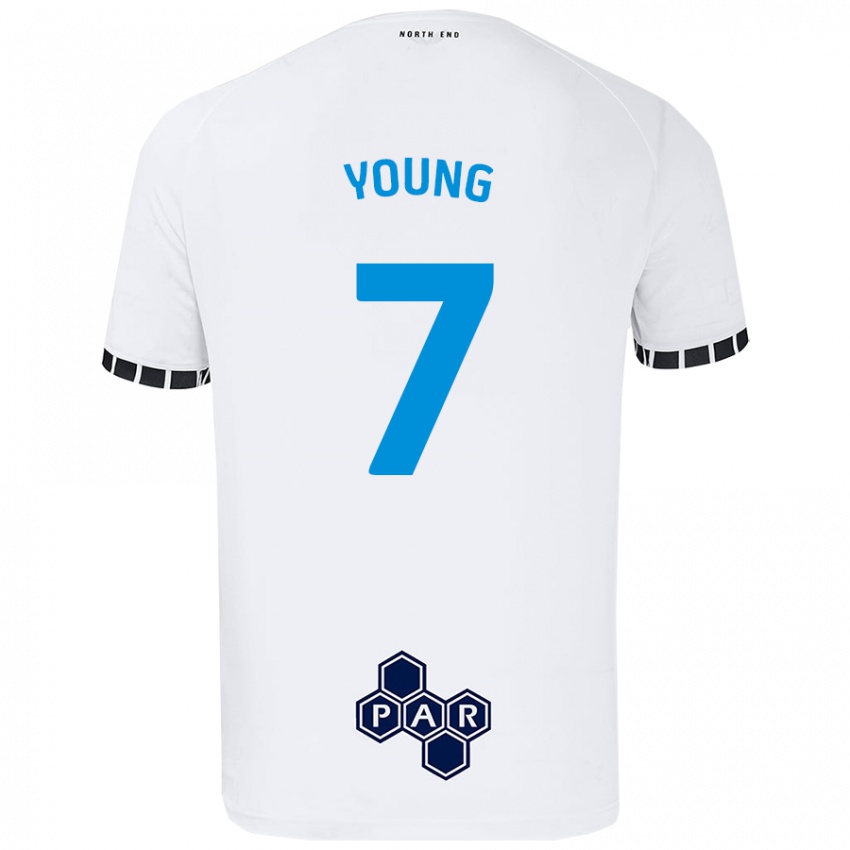 Criança Camisola Danielle Young #7 Branco Principal 2024/25 Camisa Brasil