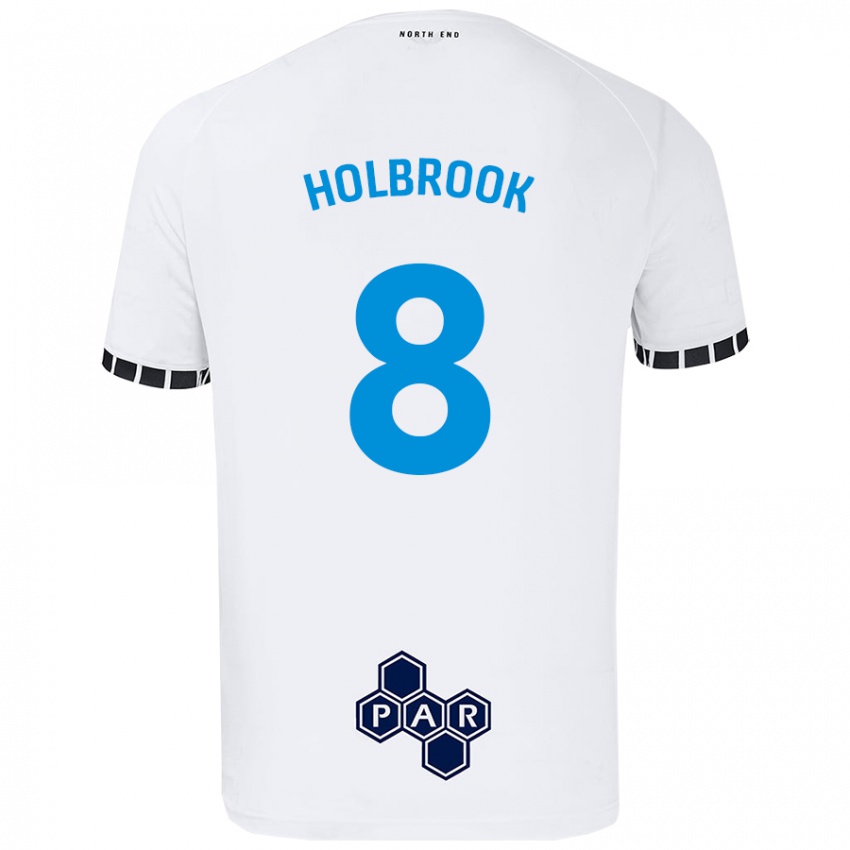 Criança Camisola Jess Holbrook #8 Branco Principal 2024/25 Camisa Brasil