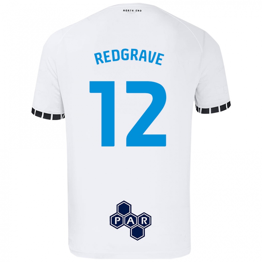 Criança Camisola Jodie Redgrave #12 Branco Principal 2024/25 Camisa Brasil