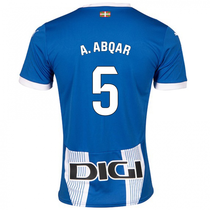 Criança Camisola Abdel Abqar #5 Azul Principal 2024/25 Camisa Brasil