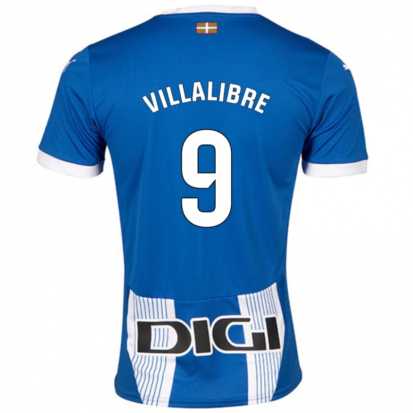 Criança Camisola Asier Villalibre #9 Azul Principal 2024/25 Camisa Brasil