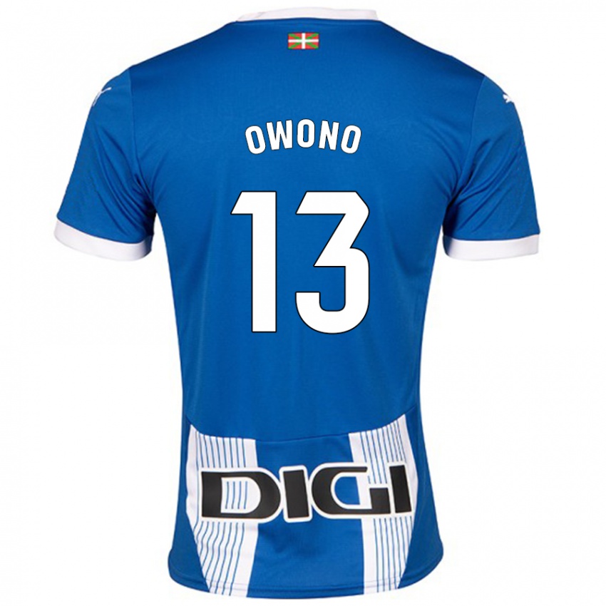 Criança Camisola Jesús Owono #13 Azul Principal 2024/25 Camisa Brasil