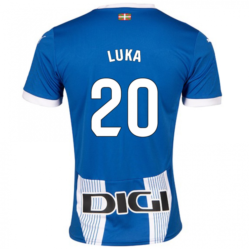 Criança Camisola Luka Romero #20 Azul Principal 2024/25 Camisa Brasil