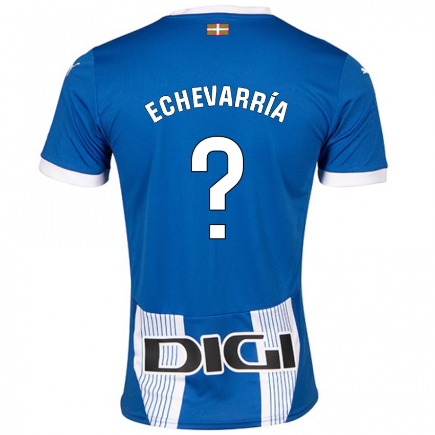 Criança Camisola Iker Echevarría #0 Azul Principal 2024/25 Camisa Brasil