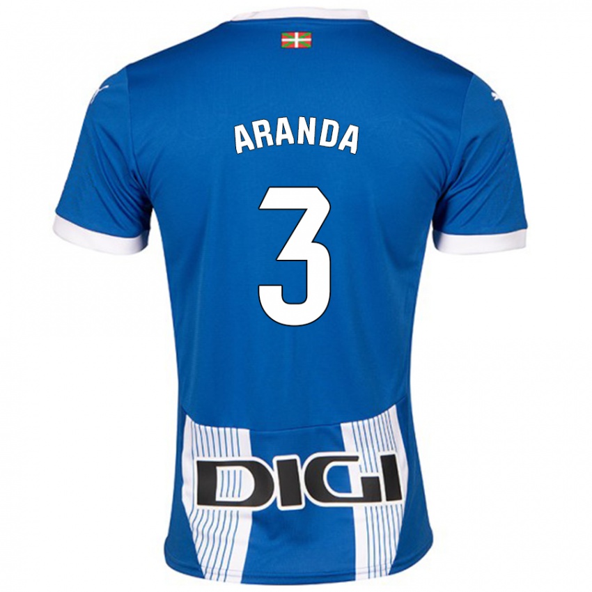 Criança Camisola Miguel Aranda #3 Azul Principal 2024/25 Camisa Brasil