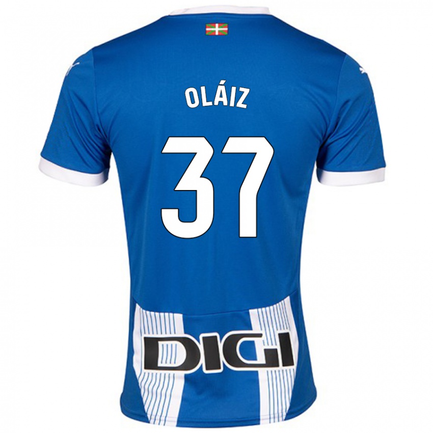 Criança Camisola Xanet Oláiz #37 Azul Principal 2024/25 Camisa Brasil