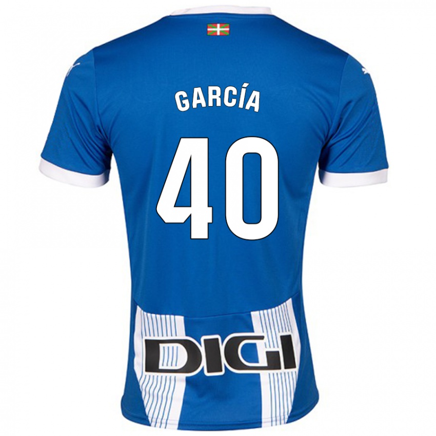 Criança Camisola Álvaro García #40 Azul Principal 2024/25 Camisa Brasil