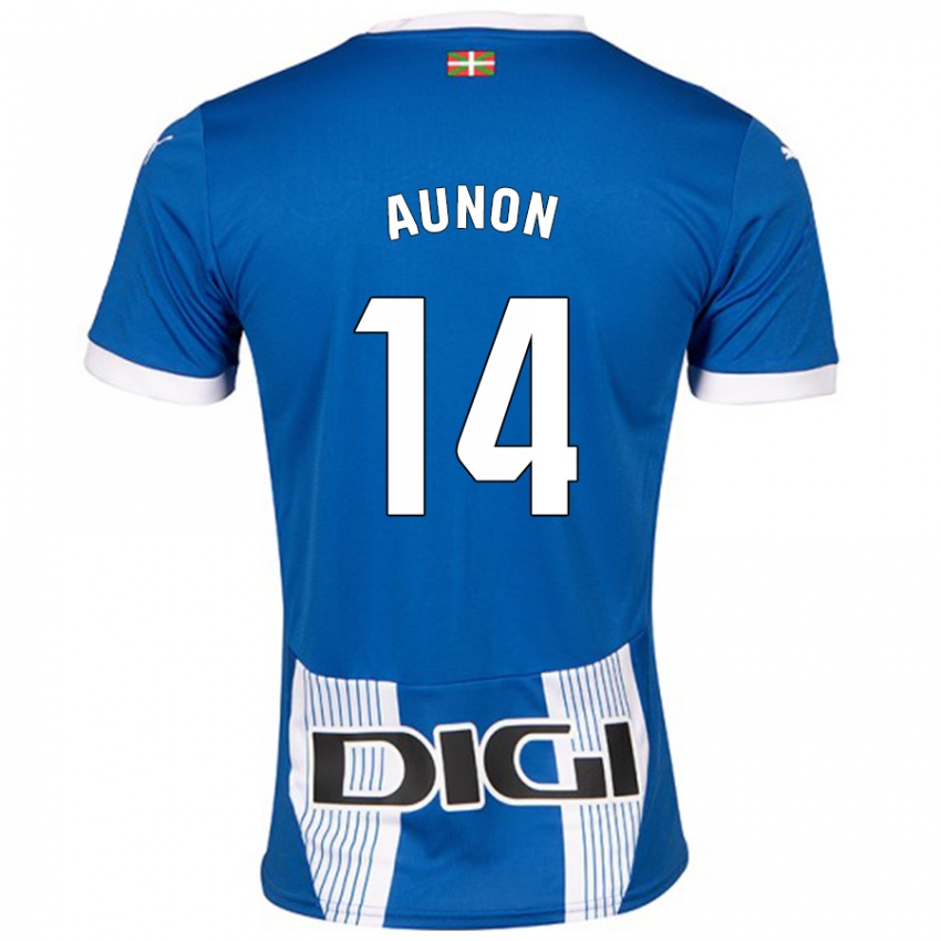 Criança Camisola Cristina Auñón #14 Azul Principal 2024/25 Camisa Brasil