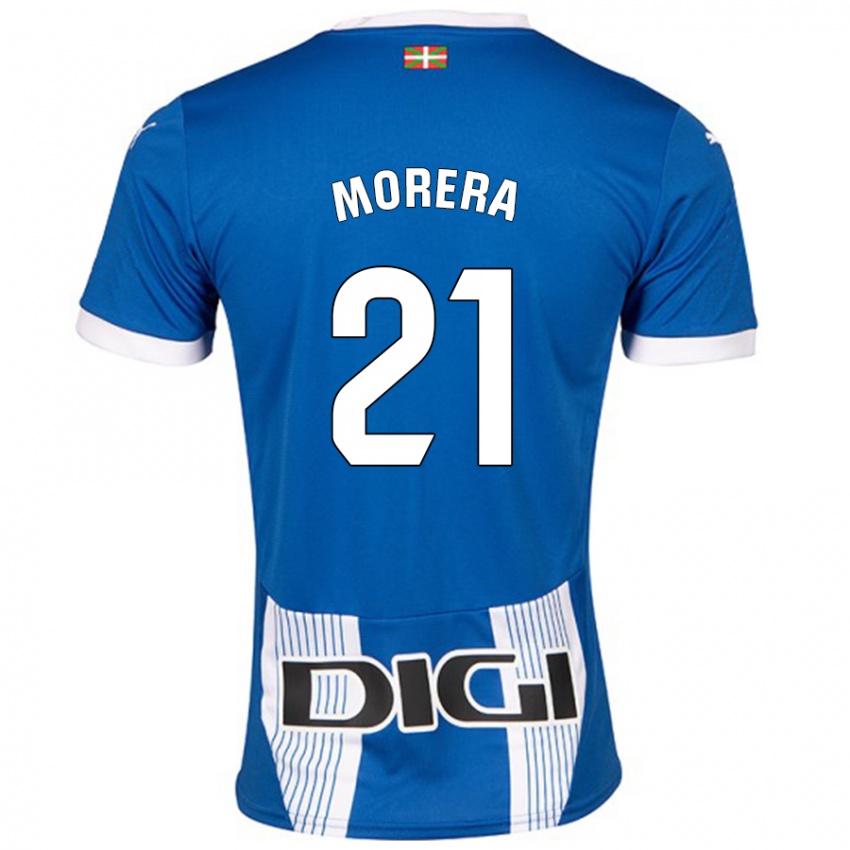 Criança Camisola Carla Morera #21 Azul Principal 2024/25 Camisa Brasil