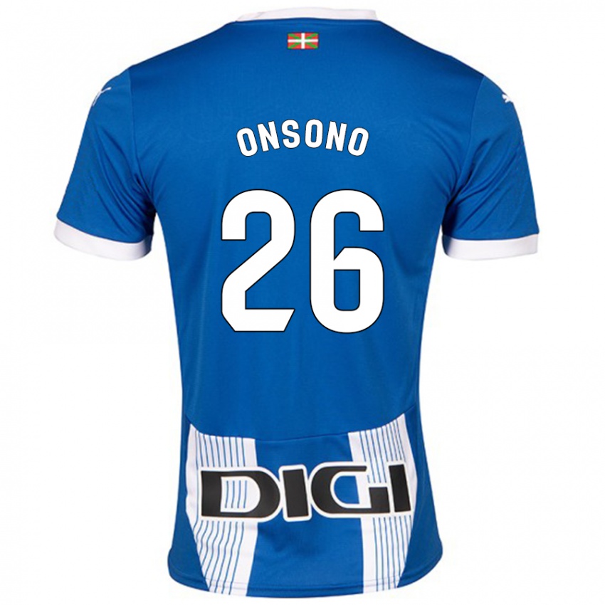 Criança Camisola Lorea Onsoño #26 Azul Principal 2024/25 Camisa Brasil