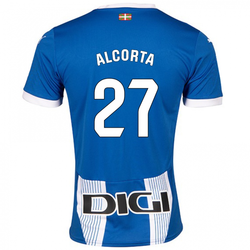 Criança Camisola Alaitz Alcorta #27 Azul Principal 2024/25 Camisa Brasil