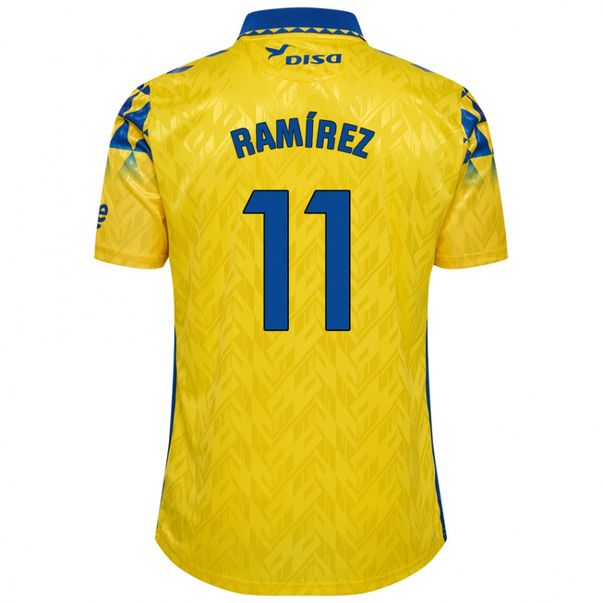 Criança Camisola Benito Ramírez #11 Azul Amarelo Principal 2024/25 Camisa Brasil